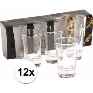 12 stuks shotglaasjes 5 cl