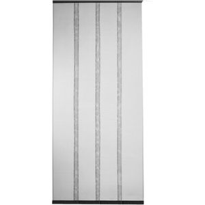 Horgordijn Lamellen Zwart Vliegengordijn deur - 100 x 210 cm