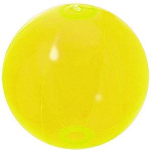 Opblaasbare strandbal neon geel 30 cm