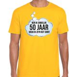 Bellatio Decorations verjaardag cadeau t-shirt heren - jaar Abraham - geel - kut shirt
