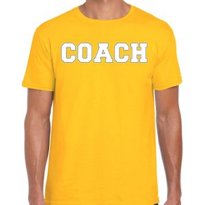 Cadeau t-shirt voor heren - coach - geel - bedankje - verjaardag