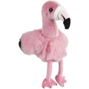 Pluche Kleine Knuffel Dieren Roze Flamingo Vogel van 18 cm - Speelgoed Knuffels Vogels
