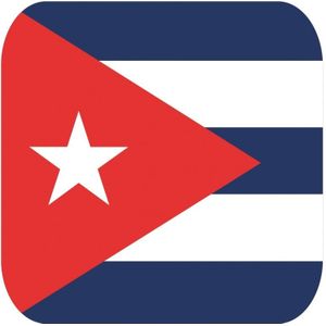 60x Bierviltjes Cubaanse vlag vierkant