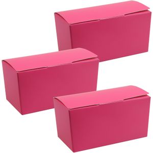 Cadeaudoosje/bonbondoosje - 11 x 5 cm - Bruiloft bedankje - 100x stuks - fuchsia/roze - 125 gram