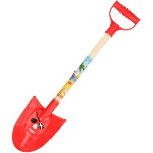 Speelgoed piraten schep - voor kinderen - punt - kunststof - rood - 49 cm