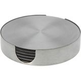 18x Ronde RVS onderzetters 10 cm