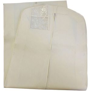 2x Witte extra lange kledinghoes 65 x 180 cm voor jurken