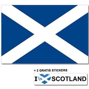 Schotse vlag  2 gratis stickers