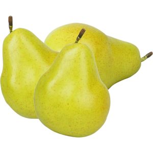 Esschert Design kunstfruit decofruit - 3x - peer/peren - ongeveer 11 cm - groen