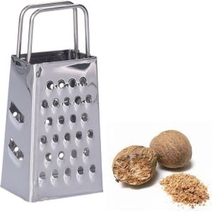 Mini rasp - zilver - RVS - kleine rasp - keukenrasp - handrasp - 4-zijdig