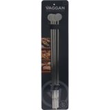 Vaggan BBQ/barbecue spiesen/vleespennen of groente pennen - 12x - rvs - 37 cm