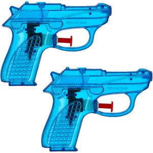 Waterpistool Splash Gun - 4x - klein model - 12 cm - blauw