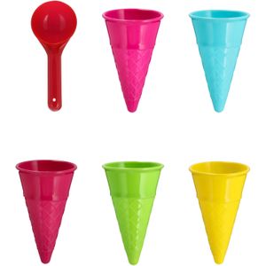 Speelgoed ijsjes met scoope - zandvormen/vormpjes - 6-delig
