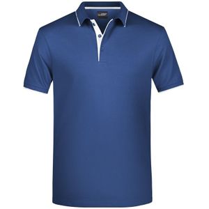 Polo shirt Golf Pro premium - navy/wit - katoen - voor heren