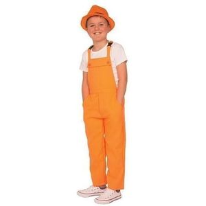 Oranje tuinbroek/overall voor kinderen