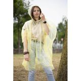 Regenponcho - 6x - blauw transparant - wegwerp - voor volwassenen - one size fitts all - capuchon