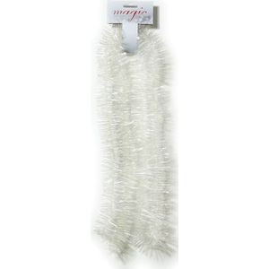 Witte spiraal folie slinger 7,5 x 200 cm