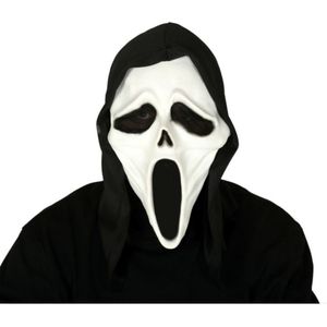 Halloween thema verkleed masker - Scream/Ghostface - volwassenen - met kap