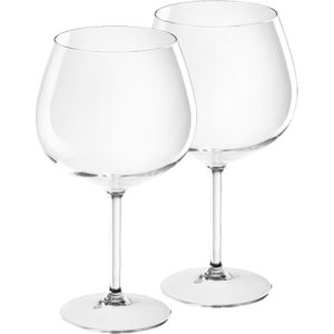 2x Gin tonic ballon glazen transparant 860 ml van onbreekbaar kunststof