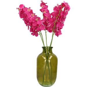 Kunstbloemen boeket Orchidee - 5 stelen - diep roze - 71 cm - Kunst zijdebloemen