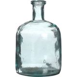 Natural Living Bloemenvaas Camille - helder transparant - glas - D15 x H25 cm - Fles vazen