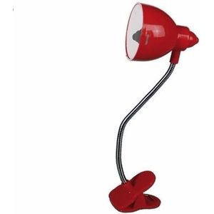 LED boek leeslampje met klem rood