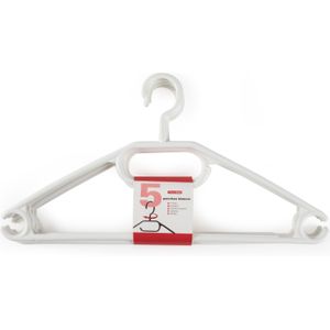20x Plastic kledinghangers wit (woonaccessoires) | € 15 bij Bellatio.nl |