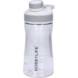 Waterfles / drinkfles / sportfles Aquamania - 2x - lichtgrijs - 530 ml - kunststof - bpa vrij