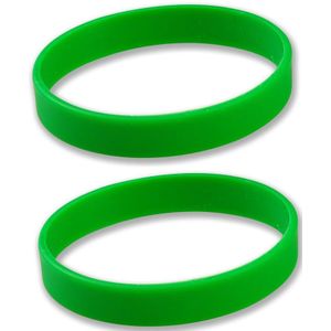 Set van 4x stuks siliconen armband groen
