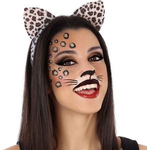 Verkleed diadeem luipaard/panter/katten oren/oortjes - meisjes/dames - Carnaval