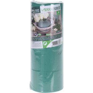 4x stuks steekschuim/oase nat cilinder groen  D8 x H5 cm