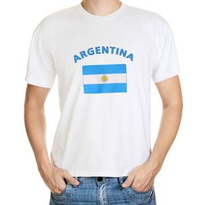 Wit t-shirt Argentinie heren