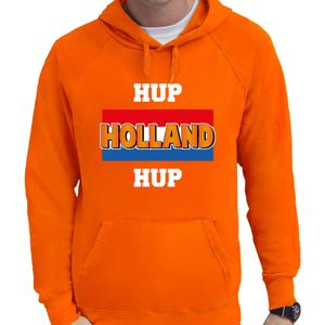 Oranje hoodie Holland / Nederland supporter hup Holland hup EK/ WK voor heren