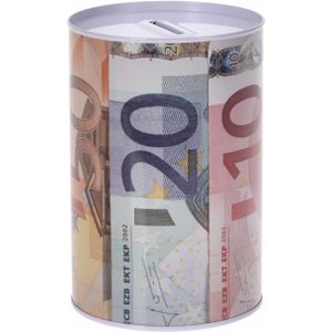 Spaarpot euro biljetten rechtop 10 x 15 cm