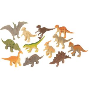 Plastic speelgoed dinosaurus dieren speelset 12-delig