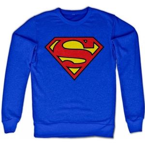 Sweater Superman logo blauw voor heren