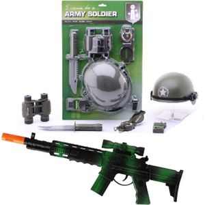 5-Delig verkleed accessoires set leger/soldaten voor kinderen