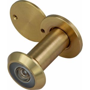 AMIG deurspion/kijkgat - 1x - messing - deurdikte 35 tot 60mm - 160 graden kijkhoek - 14mm boorgat