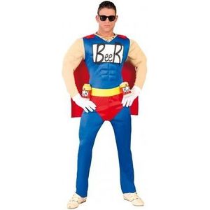 Super beer man kostuum gespierd