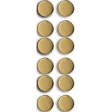 Whiteboard/koelkast magneten extra sterk - 12x - goud - 2 cm