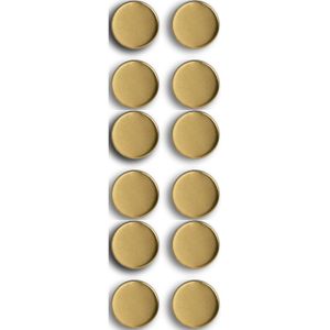 Whiteboard/koelkast magneten extra sterk - 12x - goud - 2 cm
