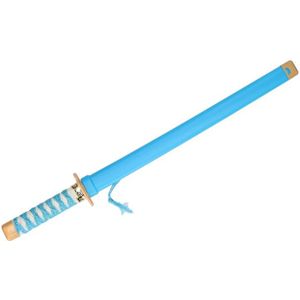 Ninja vechters zwaard verkleed wapen blauw 65 cm