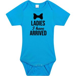 Ladies I have arrived cadeau baby rompertje blauw jongens