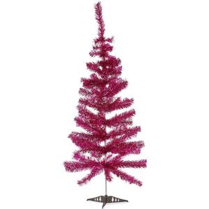 Kleine fuchsia roze kerstboom van 120 cm