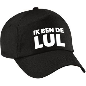 Cadeau pet/cap voor volwassenen - de lul - zwart - vrijgezellenfeest - bruiloft/trouwen