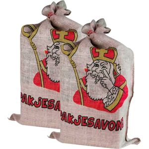 De zak van Sinterklaas - 2 stuks - Jute - 60 x 102 cm - Sint Nicolaas