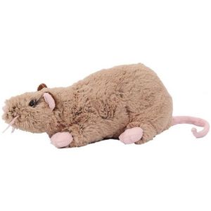 Pluche rat knuffel - bruin - 22 cm