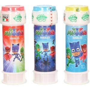 3x Disney PJ Masks bellenblaas flesjes met bal spelletje in dop 60 ml voor kinderen