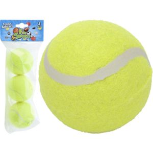 9x stuks speelgoed tennisballen voor honden 6 cm