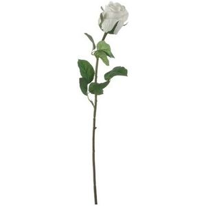 Witte roos/rozen kunstbloem 69 cm